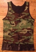 Image of Camo leather tank