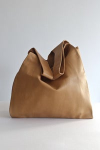 Image of Baggu tan leather bag