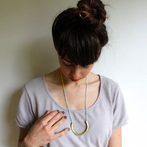 Image of Seedbead + Brass Necklace