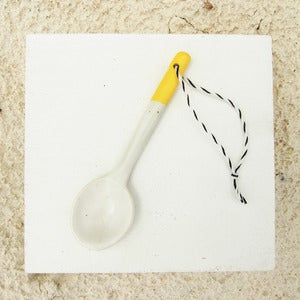 Image of Yellow Dipped Ceramic Spoon