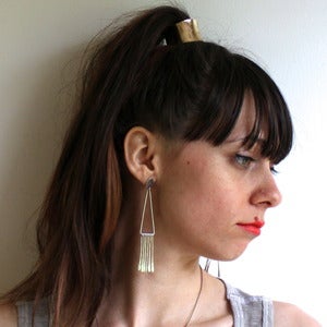 Image of 2 Tone Dangle Studs