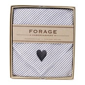Image of seersucker heart {handkerchief}