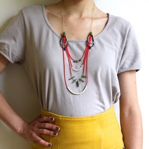 Image of Loop Tassel Multistrand Necklace