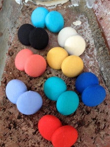 Image of Solids Button Earrings 2 