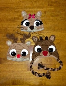 Image of Rudolph Reindeer Hat Pattern