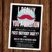 Image of Mustache Bash Birthday Party Invitation - I Really Mustache You a Question
