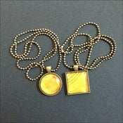 Image of Yellow Tiger's Eye in Antique Brass
