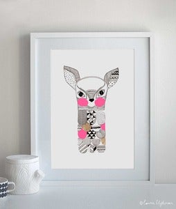 Image of Feathered Fawn / Framed Original Artwork 