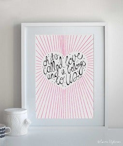 Image of It's Called Love / Framed Original Artwork