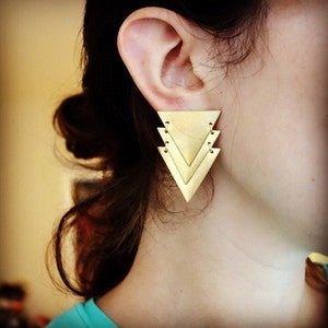 Image of Triple Triangle Studs