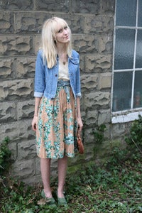 Image of Garden Rose Print Skirt