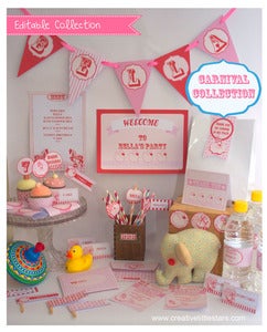 Image of Carnival Party - Pink Printable Package - Instant Download