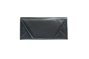 Image of Plain Flat Thin Zipper Envelope Clutch Wallet 