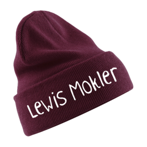 Image of Lewis Mokler - Logo Burgundy Beanie