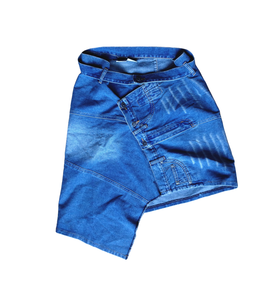 Image of Asymmetric denim skirt 