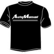Image of Automanual Black Tee / White Logo