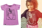 Image of MINI & MAXIMUS heart hands tee, purple