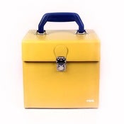 Image of Yellow Leather 7" Record Box
