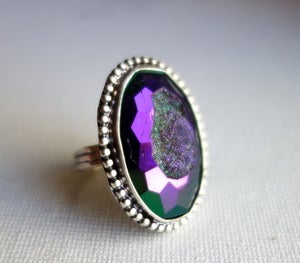 Image of Peacock Drusy Cocktail Ring