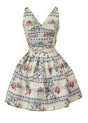 Floral Print Cotton Mini Dress ONE OF A KIND