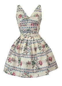 Image of Floral Print Cotton Mini Dress ONE OF A KIND