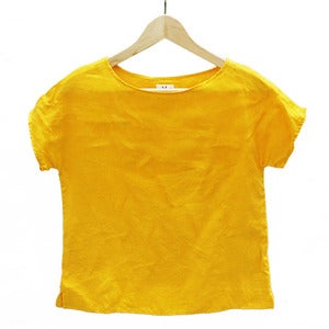 Image of Arrow Tee <br>Sunflower Yellow Linen