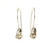 Image of Tiny silver flower petal earrings - Okanika Silver Small