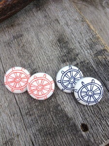 Image of Novelty Button Earring Collection 2 