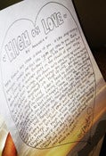 Image of Handwritten "High On Love" lyrics