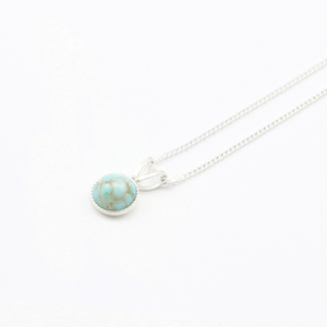 Image of Tiny Pale Turquoise Stone Necklace