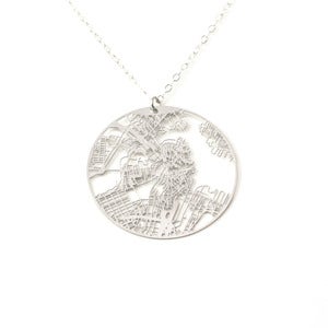 Image of Urban Gridded Earrings/Necklace - Boston