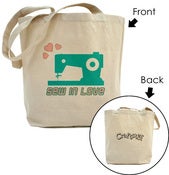 Image of Sew in Love Tote Bag w/ Craftster logo