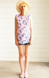 Image of Flutter Sleeves Blouse