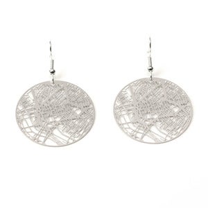 Image of Urban Gridded Earrings/Necklace - Dallas