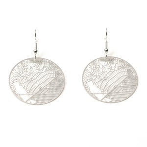 Image of Urban Gridded Earrings/Necklace - LA Beverly Hills