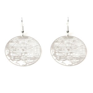 Image of Urban Gridded Earrings/Necklace - Washington DC