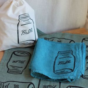 Image of Mason Jar Linen Gift Set
