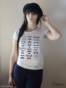 Image of T-shirt femme Moustaches
