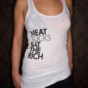 Image of MEATSUCKS Girls tank (WHITE)