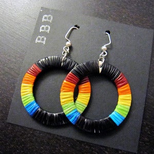 Image of Small Quill Hoop Earrings (More Colors)