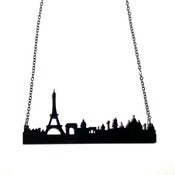 Image of paris, france skyline necklace