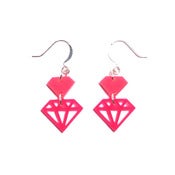 Image of multi diamond earrings [pinks]