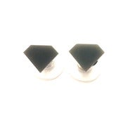 Image of diamond ear stud earrings [grey]