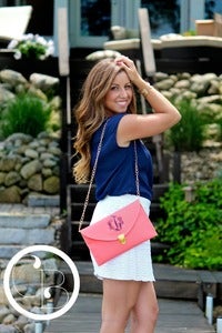 Image of Monogrammed Envelope Clutch