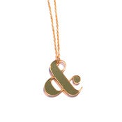 Image of & ampersand necklace [gold mirror]