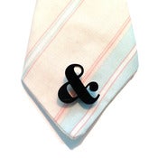 Image of & amerpsand tie tack [black]