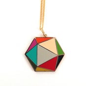 Image of plastique x MAGNA "icosahedron" enamel necklace