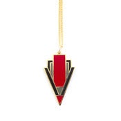 Image of deco enamel necklace