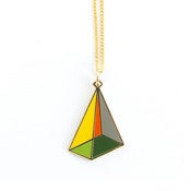 Image of plastique x MAGNA "pyramid" enamel necklace