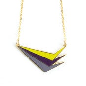 Image of triptic enamel necklace